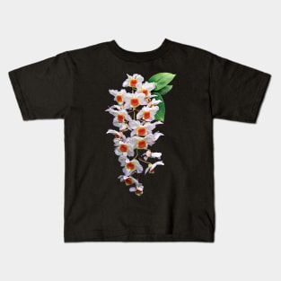 Cascade of White Orchids Kids T-Shirt